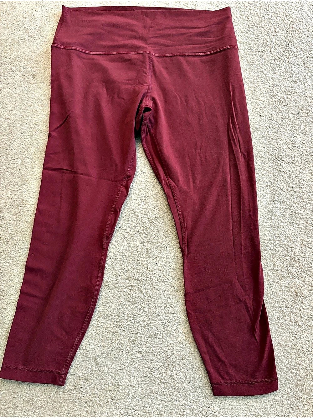 lululemon Align High-Rise Crop Burgundy Leggings Size 14 LIKE NEW!